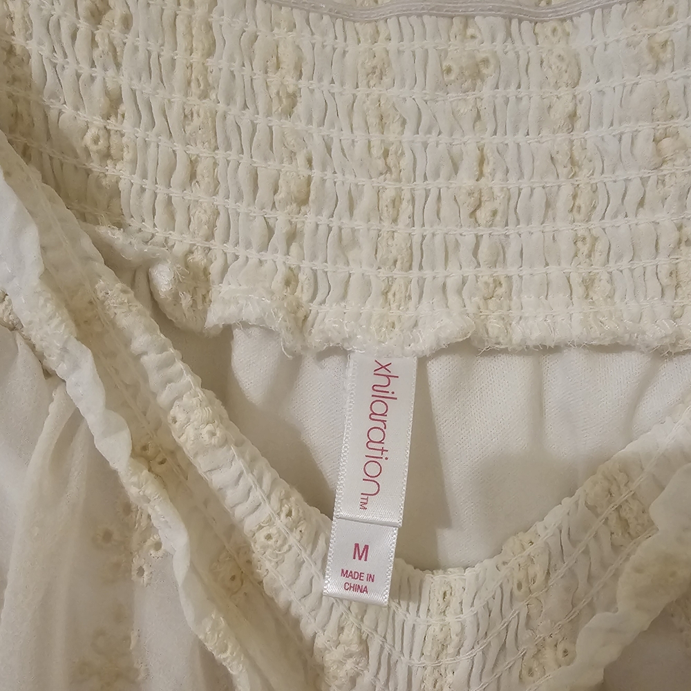 Xhilaration Ivory Textured Blouse